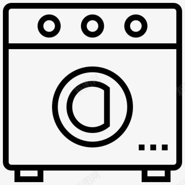 洗衣机电器干衣机图标图标