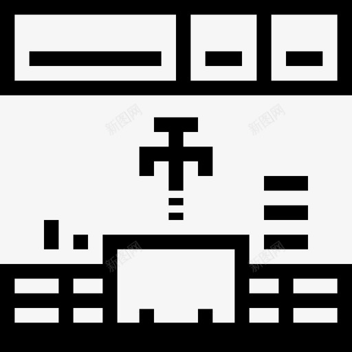厨房房子管家图标svg_新图网 https://ixintu.com 厨房 四个 工作 房子 管家