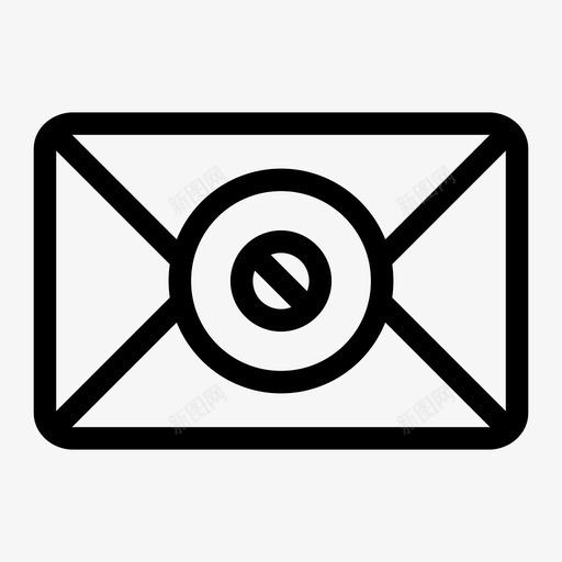阻止的信封删除垃圾邮件图标svg_新图网 https://ixintu.com 删除 垃圾 垃圾邮件 阻止的信封