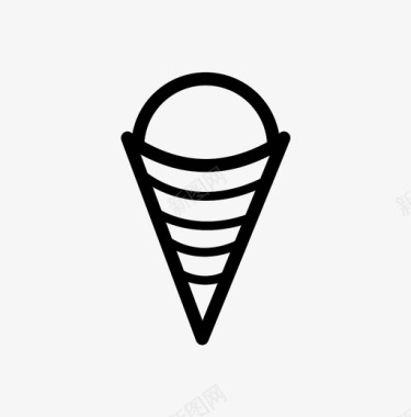 冰淇淋筒甜点糖果图标图标