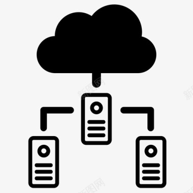 云服务器通信网络图标图标