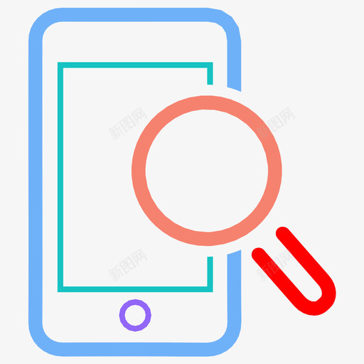 移动搜索放大镜优化图标svg_新图网 https://ixintu.com 优化 手机 放大镜 移动搜索