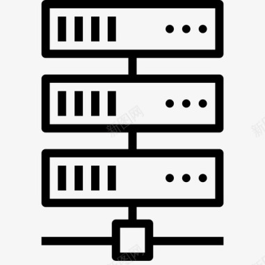 数据中心数据库机架图标图标