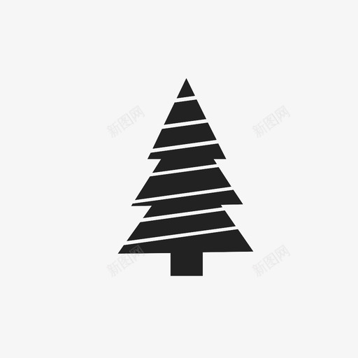 圣诞树假日松树图标svg_新图网 https://ixintu.com 假日 圣诞树 松树
