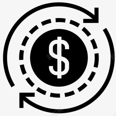 货币流通1周期图标图标