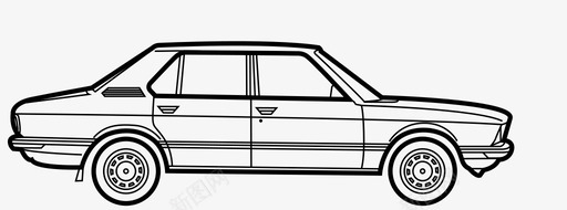 宝马5系第一代汽车复古图标图标