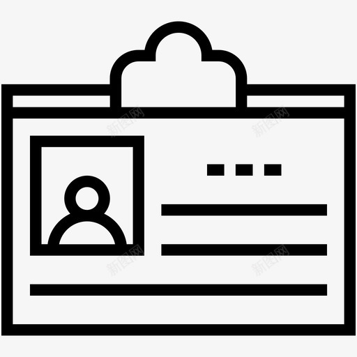 身份证1员工卡图标svg_新图网 https://ixintu.com 1 员工卡 学生卡 现代商业线图标 身份证