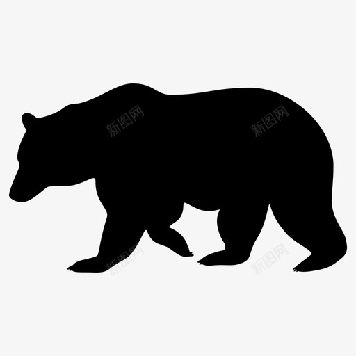 熊棕熊灰熊图标svg_新图网 https://ixintu.com 剪影 动物剪影 棕熊 灰熊 熊 野生动物