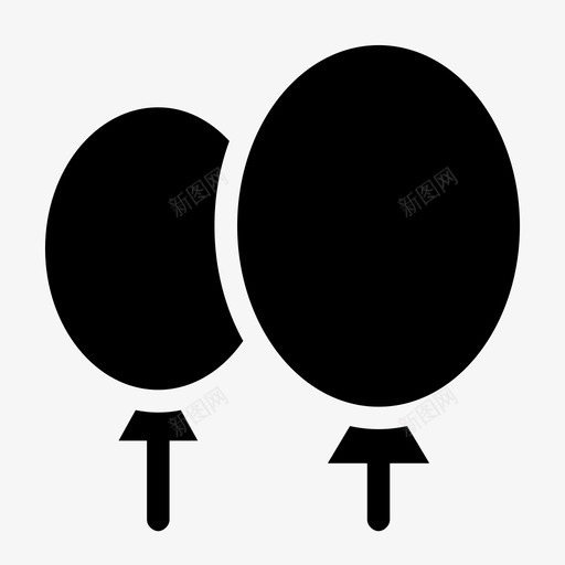 庆祝气球乐趣图标svg_新图网 https://ixintu.com 乐趣 庆祝 气球 氦 社交标志 聚会