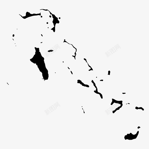 巴哈马群岛国家地图岛屿图标svg_新图网 https://ixintu.com 国家地图 岛屿 巴哈马群岛 平滑的国家地图