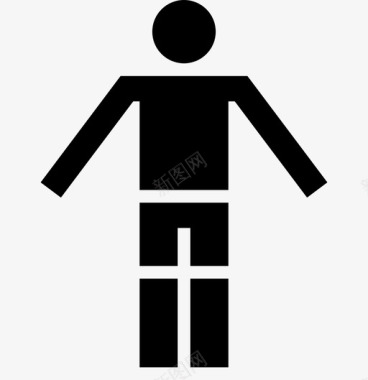 男短裤拳击手人图标图标