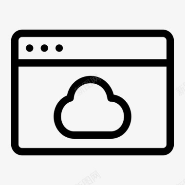 网络浏览器云云服务互联网接入图标图标