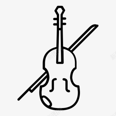 小提琴弓古典音乐图标图标