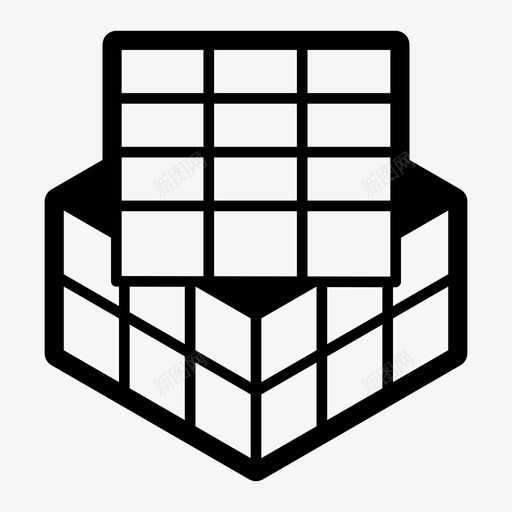 rubiks立方体儿童玩具问题解决图标svg_新图网 https://ixintu.com rubikscube rubiks立方体 儿童玩具 益智游戏 问题解决