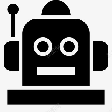 机器人头人工智能计算机图标图标