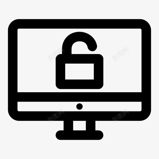 解锁监视器计算机dekstop图标svg_新图网 https://ixintu.com dekstop imac led监视器 屏幕警告 监视器 解锁监视器 计算机