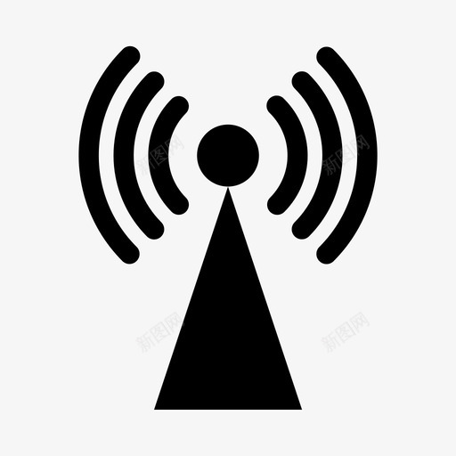 wifi塔信号音量图标svg_新图网 https://ixintu.com wifi塔 wifi状态 信号 无线 音量