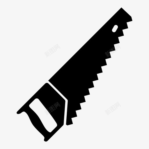 锯切割手图标svg_新图网 https://ixintu.com 分离 切割 工具 手 把手 木材 锯