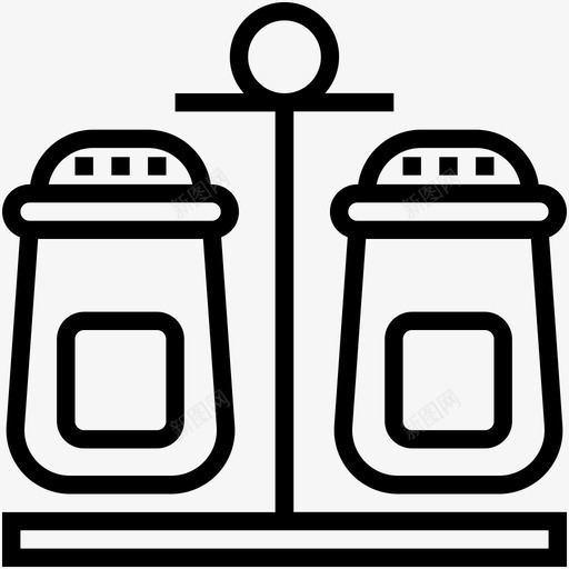盐和胡椒厨房配件胡椒瓶图标svg_新图网 https://ixintu.com 厨房用具线图标 厨房配件 海 盐和胡椒 胡椒瓶 胡椒粉罐
