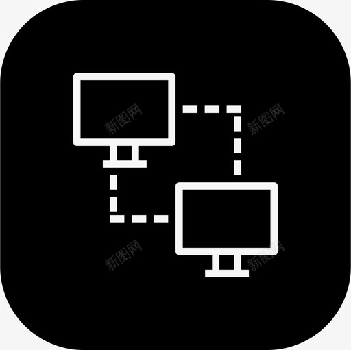 网络计算机连接图标svg_新图网 https://ixintu.com 互联网 系统 网络 联网和共享瓦片的区别 计算机 连接