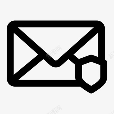 电子邮件保护计算机邮件收件箱图标图标