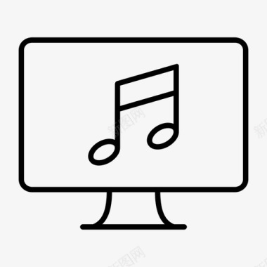 显示器音乐笔记电脑电脑显示器图标图标