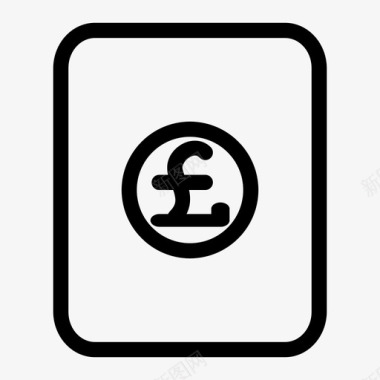 货币凭证银行英国图标图标