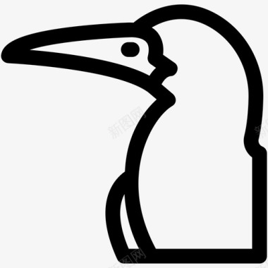 鸭子动物和鸟可爱的图标图标