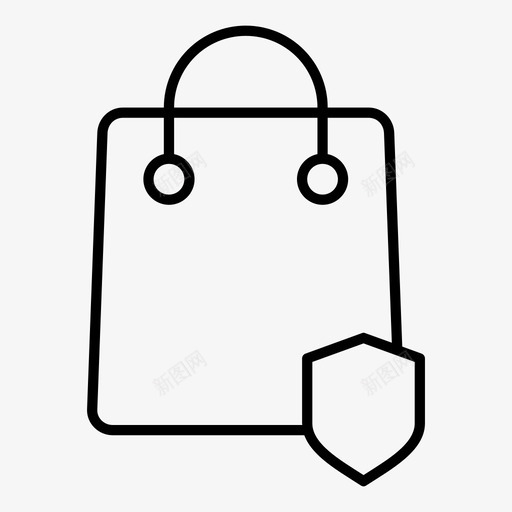 安全购物袋购买钱包图标svg_新图网 https://ixintu.com 安全购物袋 购买 购物者 钱包