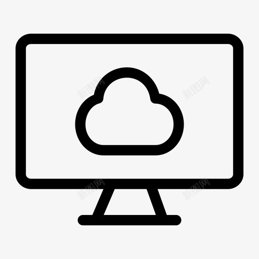电脑监控云云服务电脑显示器图标svg_新图网 https://ixintu.com 个人电脑 云服务 显示器led 智能电视 电脑显示器 电脑监控云
