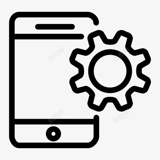 移动设置手机智能手机图标svg_新图网 https://ixintu.com 手机 搜索引擎优化 智能手机 移动设置