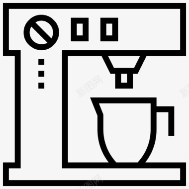 浓缩咖啡机咖啡师卡布奇诺咖啡机图标图标