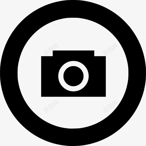 圆形摄影机图标svg_新图网 https://ixintu.com 圆形摄影机
