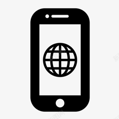 智能手机互联网浏览器全球图标图标