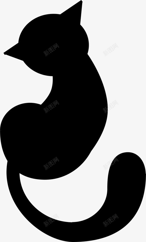 猫小猫喵喵图标svg_新图网 https://ixintu.com 喵喵 宠物 小猫 猫 猫咪 肥猫