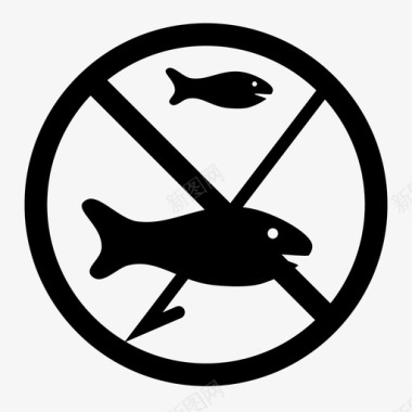 不允许用矛捕鱼鱼叉海洋图标图标
