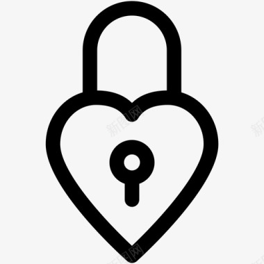 心锁爱情灵感隐私图标图标