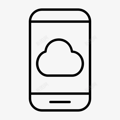 云手机手机云计算图标svg_新图网 https://ixintu.com 云手机 云计算 手机 智能手机 设备 通知