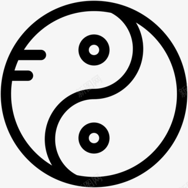 阴阳中国哲学中国象征图标图标