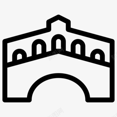 里亚尔托威尼斯建筑纪念碑图标图标