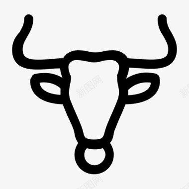 公牛骑牛牛图标图标