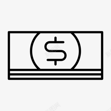 现金账单美元图标图标
