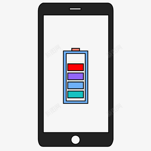 移动充电电池电量不足充电图标svg_新图网 https://ixintu.com 充电 智能手机电源 电池电量不足 移动充电