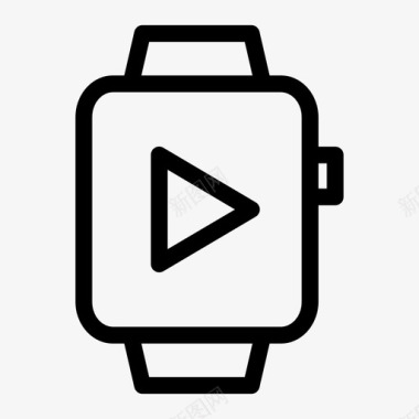 智能手表播放器苹果智能手表时钟图标图标