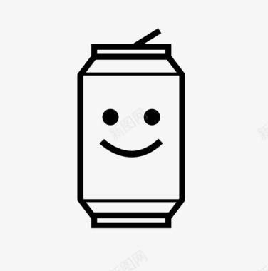 汽水罐饮料咖啡因图标图标