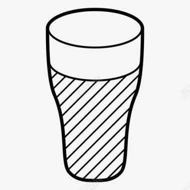 一杯啤酒酒精饮料饮料图标图标