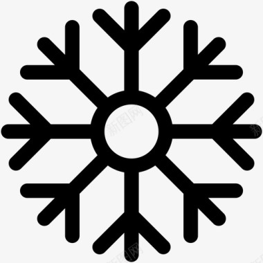 雪花温度雪花装饰图标图标