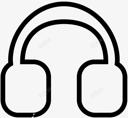 耳机配件音乐图标svg_新图网 https://ixintu.com 声音 物品 耳机 配件 音乐