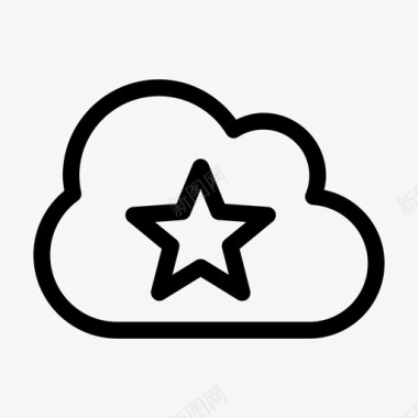 云收藏夹云计算云服务图标图标