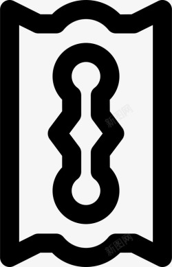 绅士刀剃须刀胡子刀片图标高清图片